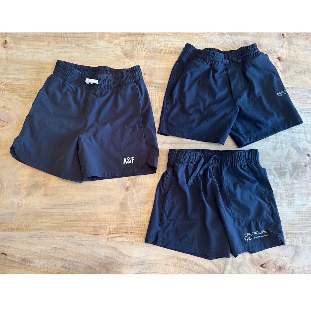 Abercrombie Kids YPB Active Athletic Shorts Size 7/8 Black / Blue